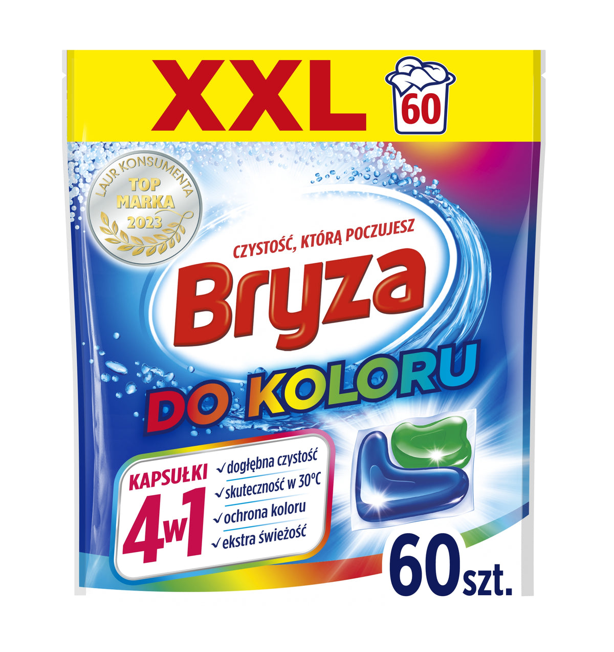 Bryza 4in1 Color Washing Capsules 60 Pcs XXL Manufacturer code 5908252006304