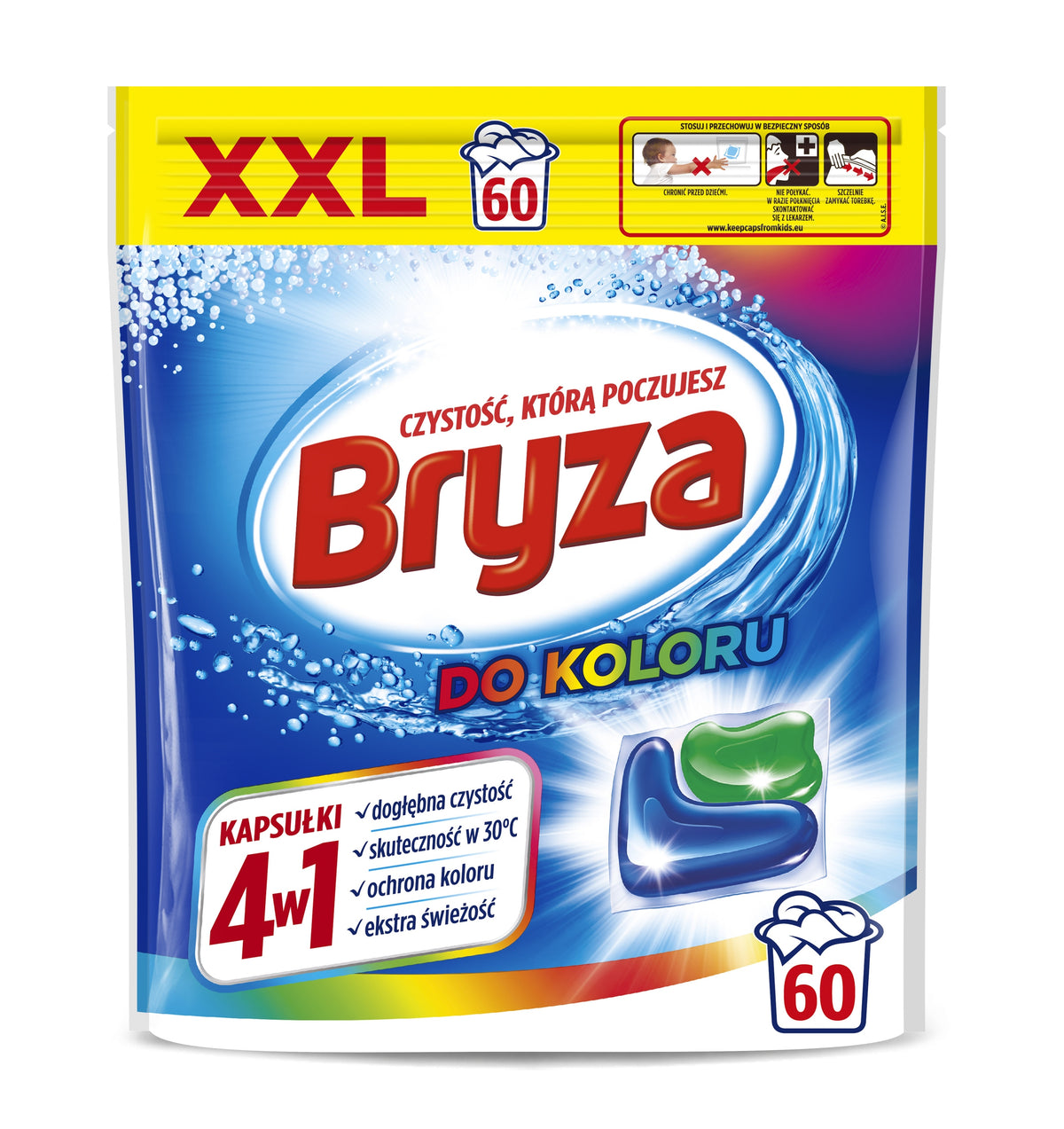 Bryza 4in1 Color Washing Capsules 60 Pcs XXL