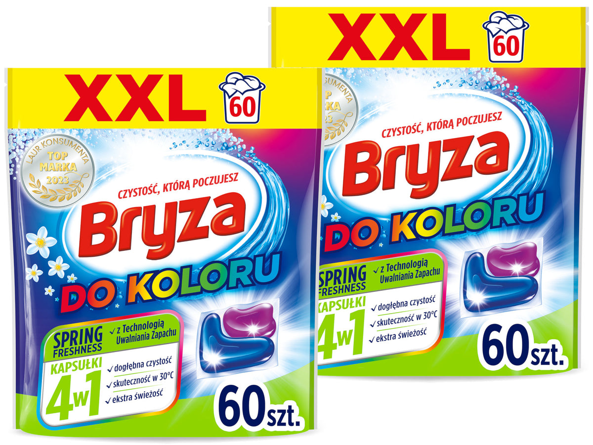 Bryza 4in1 Spring Freshness Color Washing Capsules 2 x 60 Pieces
