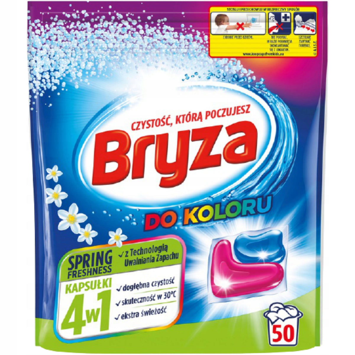 Bryza 4in1 Spring Freshness Color Washing Capsules 50 Pieces
