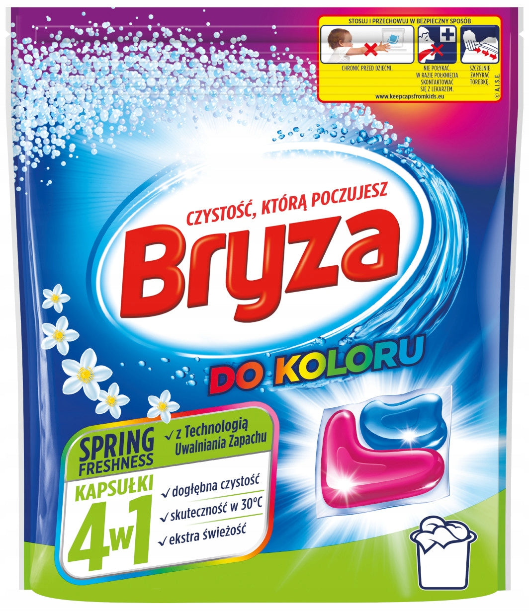 Bryza Color Washing Capsules Spring Freshness 4in1 60 Pack XXL Packaging status original