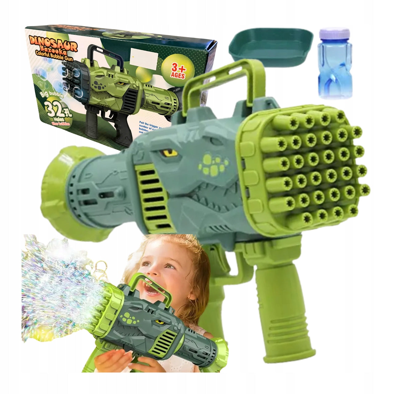 Bubble Gun Battery Operated Rifle for Kids and Baby Day Liquid Product width 17 cm