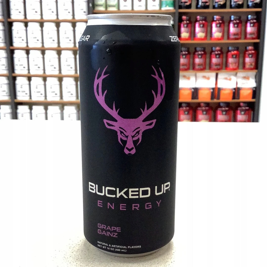 Bucked Up Energy Grape Gainz 473ml – Functional Energy USA|Zero Sugar Packaging status original