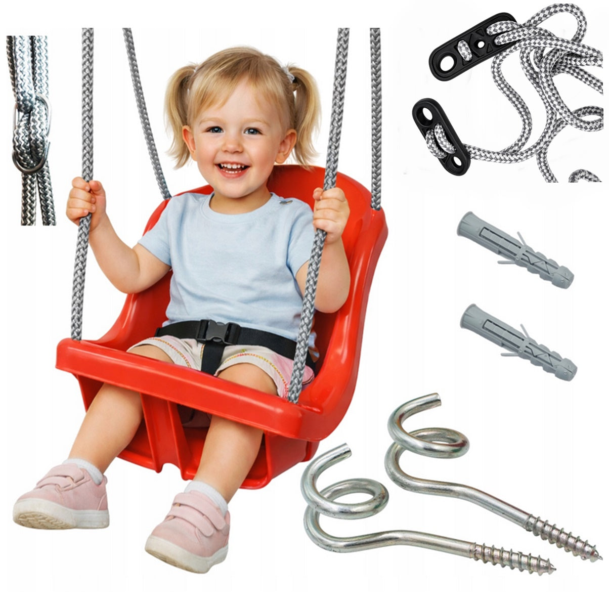 Bucket Swing for Garden + Bucket + BELTS + HOOKS + PEGS