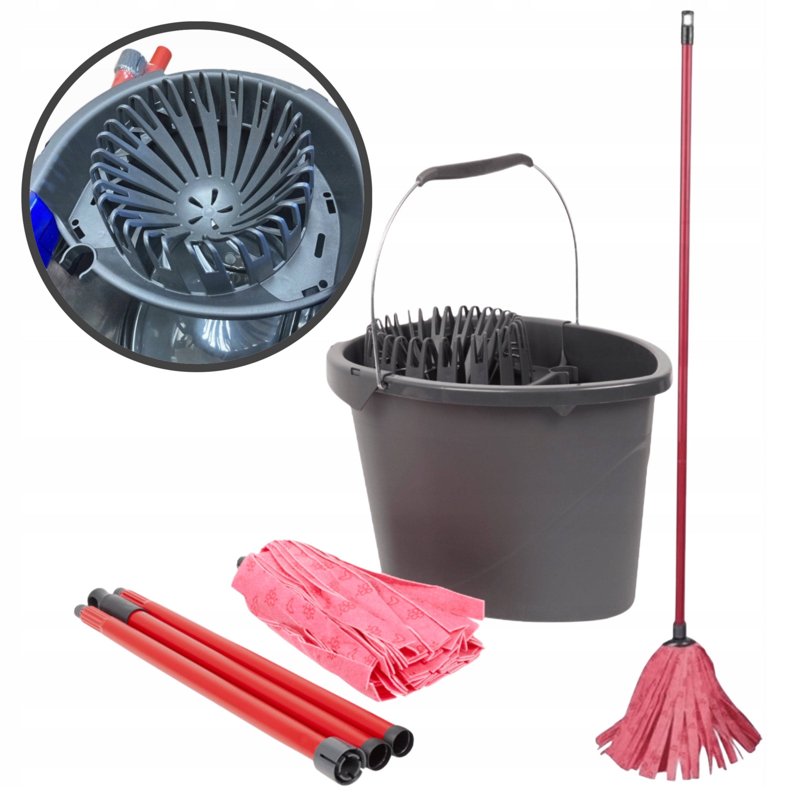 Bucket and strip mop Vileda Wring&Go SET MOP BUCKET 3 CARTRIDGES Brand Vileda