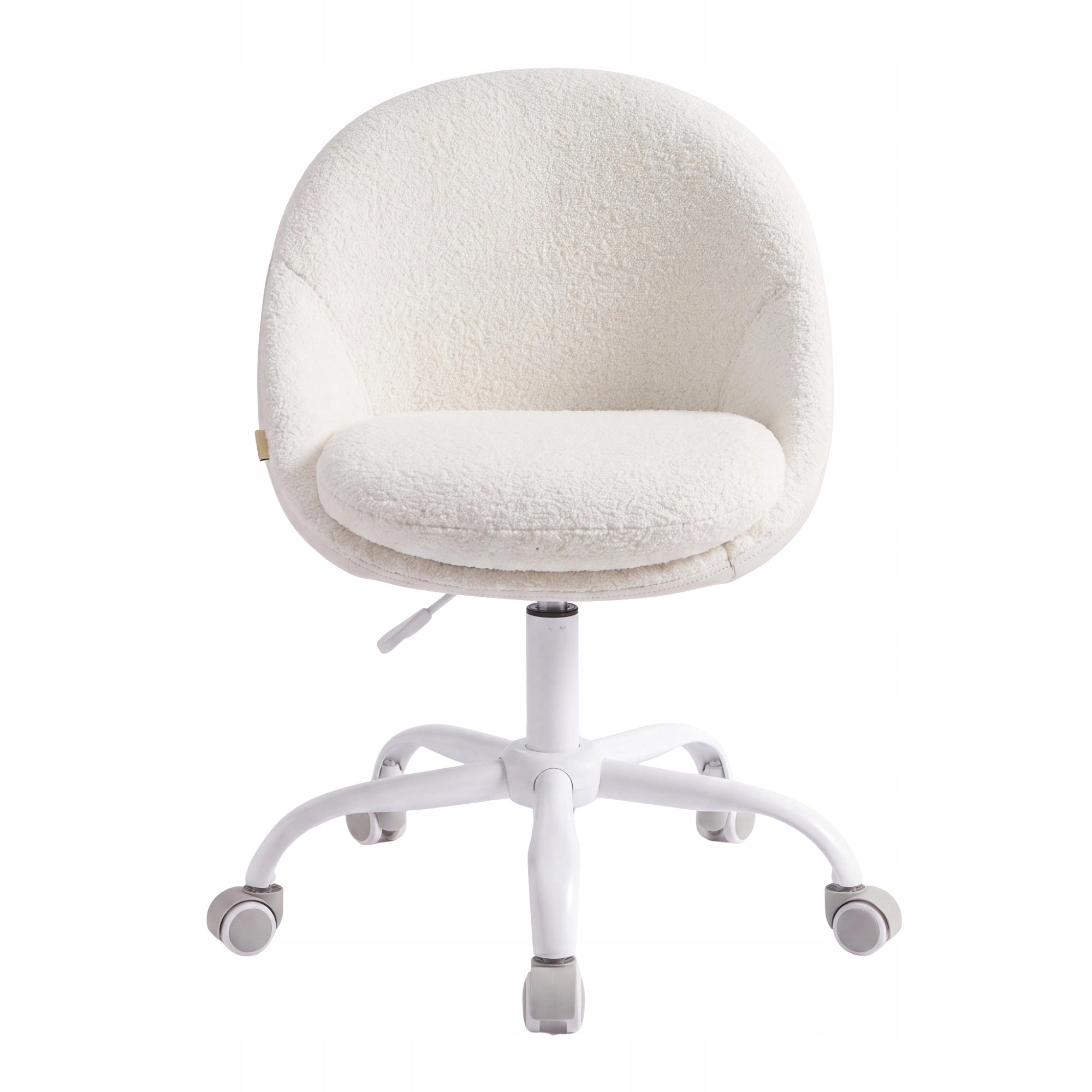 Bucket chair beige on Wheels Swivel chair with FLUFFY Upholstery 110 kg Manufacturer code SPC-MIO-08