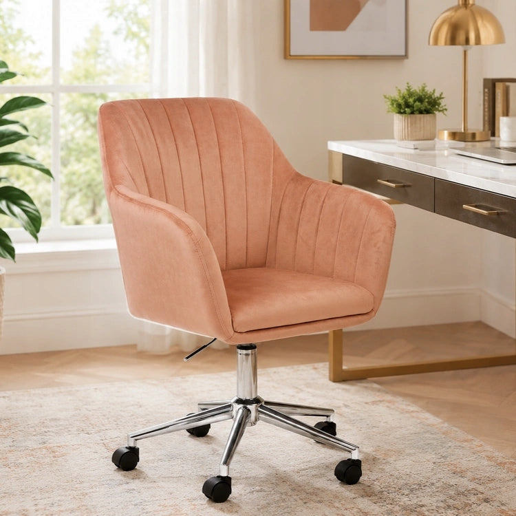 Bucket chair for youth cinnamon desk on silver cross FABIO Brand Aropos1