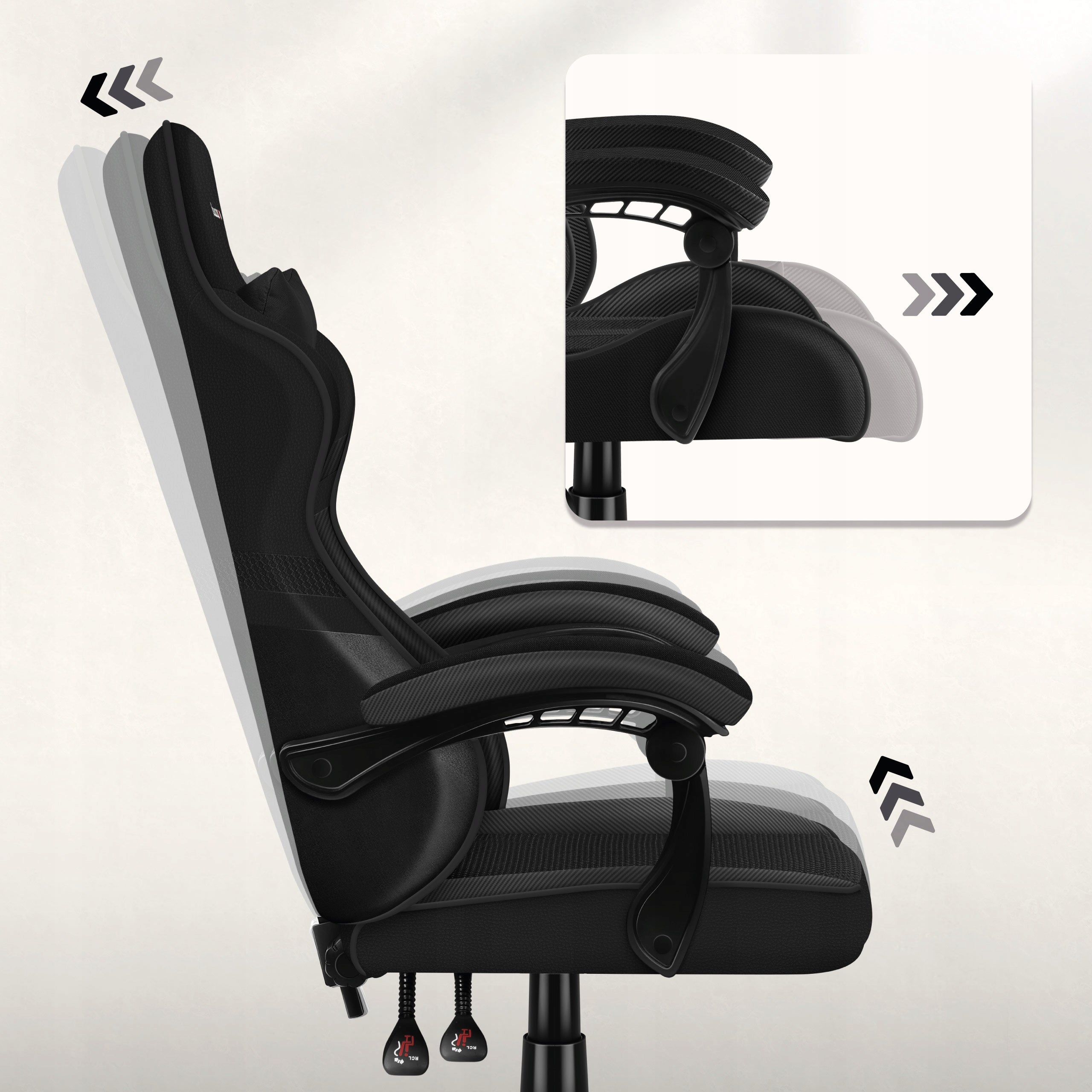 Bucket gaming chair HUZARO black swivel adjustable Brand Huzaro