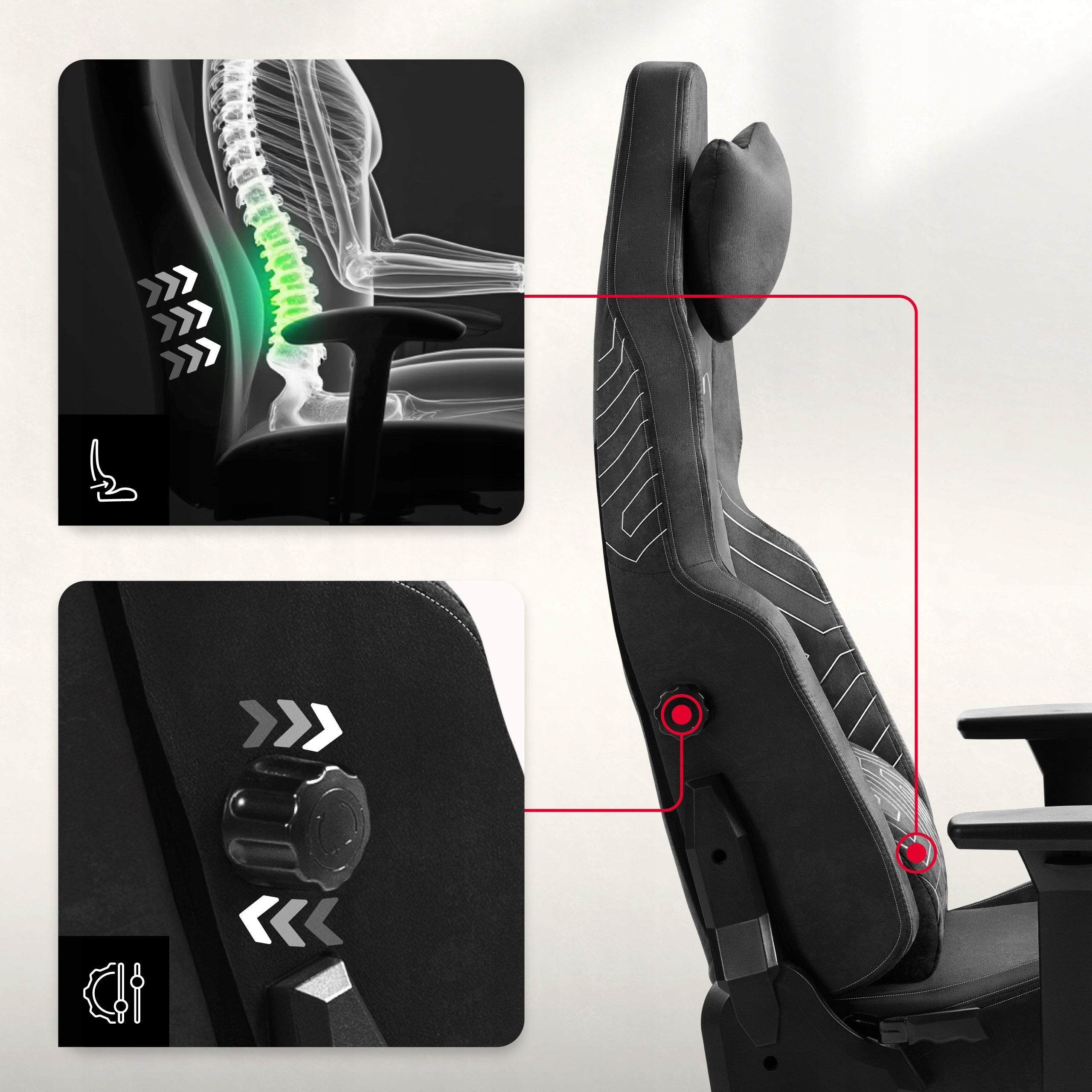 Bucket gaming chair HUZARO black swivel for desk with footrest Brand Huzaro