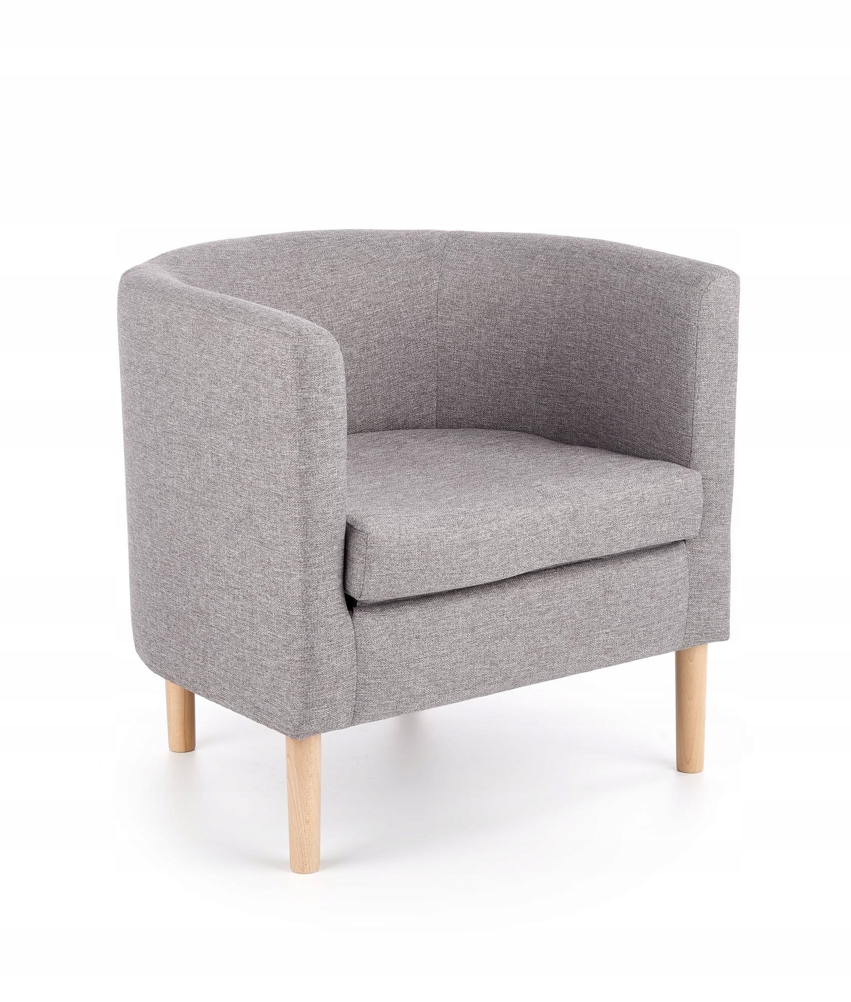 Bucket seat on legs CLUBBY Halmar Grey melange