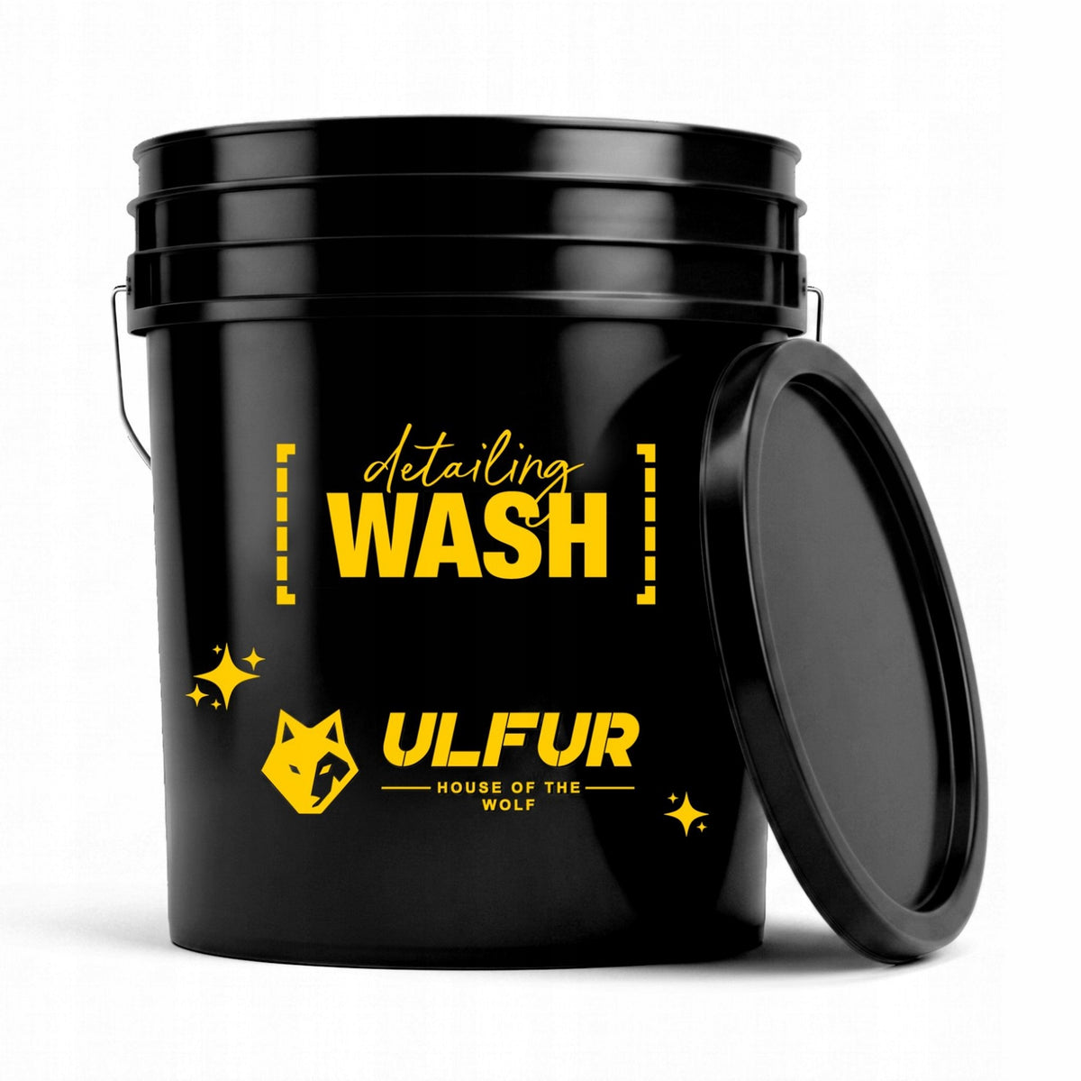 Bucket with separator detailing black with cover RINSE&WASH ULFUR 20L Packaging status original