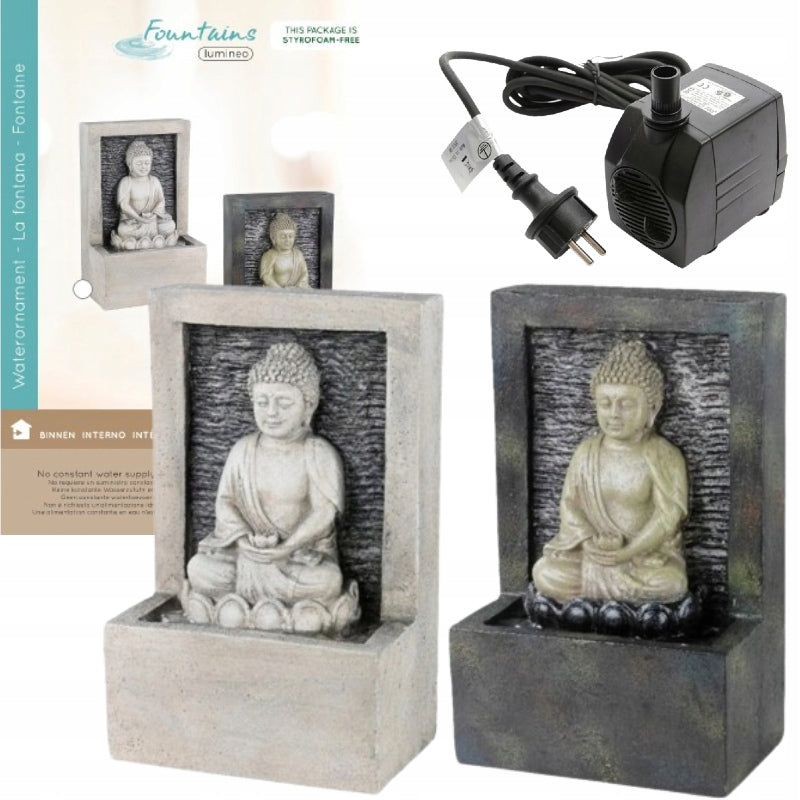 Buddha Fountain CASCADE Stone Wall Home Room Small Mini for Office