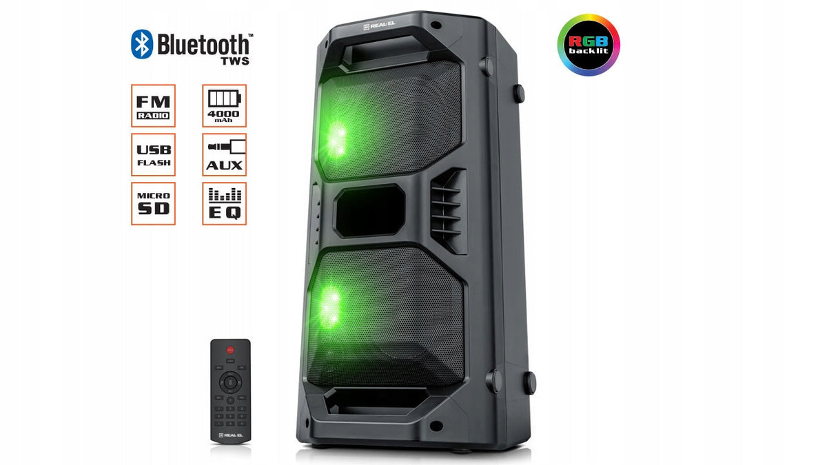 Buetooth/USB/Micro SD/AUX/50W portable speaker.