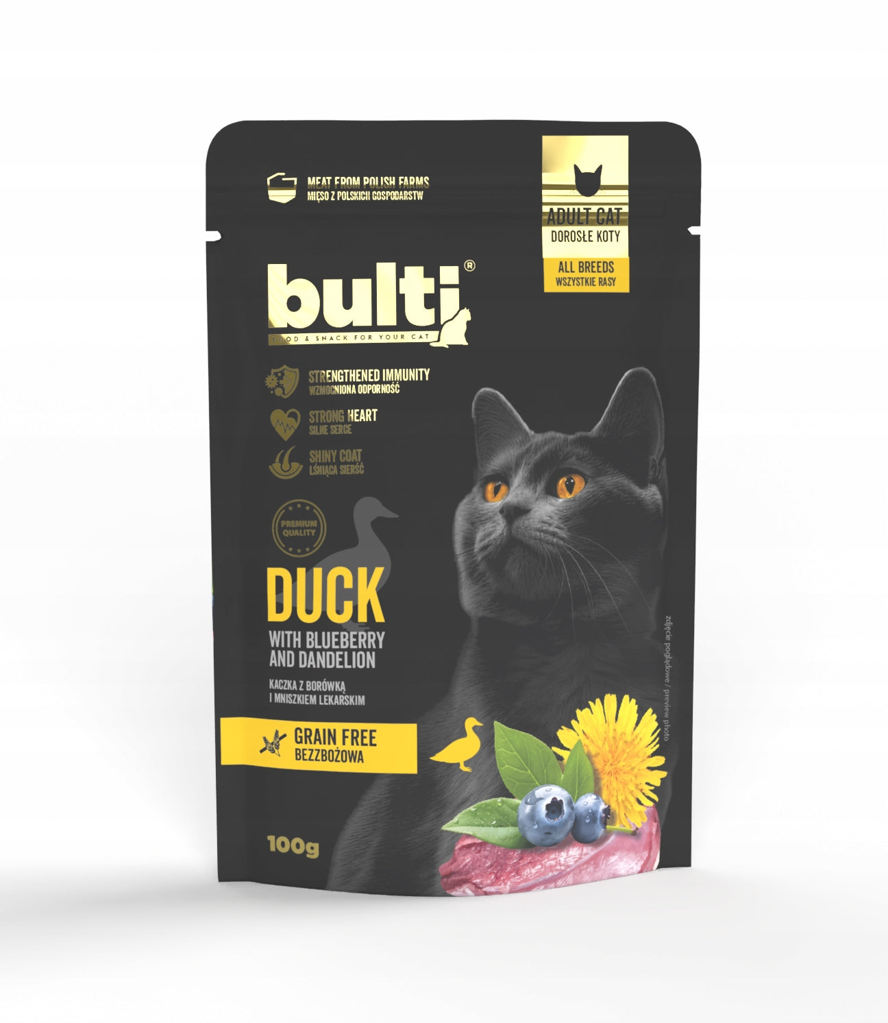Bulti wet duck food 0,1 kg cat sachet