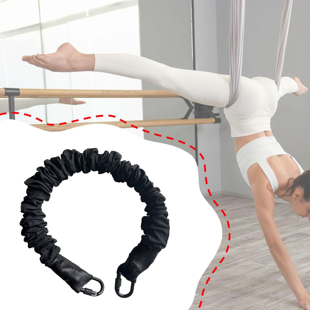 Bungee Dance Rope Heavy Duty Elastic Cord Pilates Load Bearing 80kg