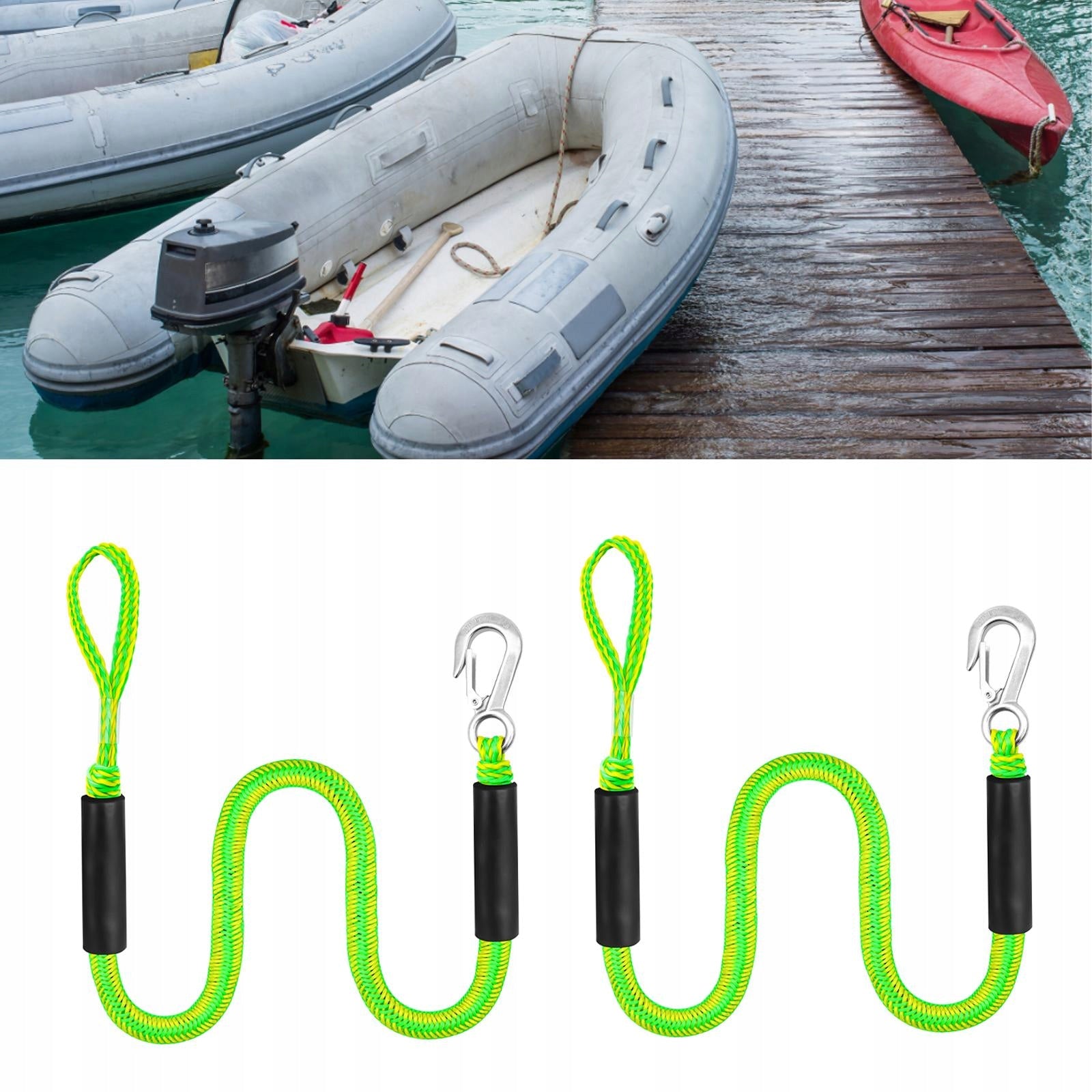 Bungee Dock Line for Boats Mooring Rope Elastic Rope Mooring Rope green Model Dok do kotwicy łodzi wiąże wiązania łodzi z