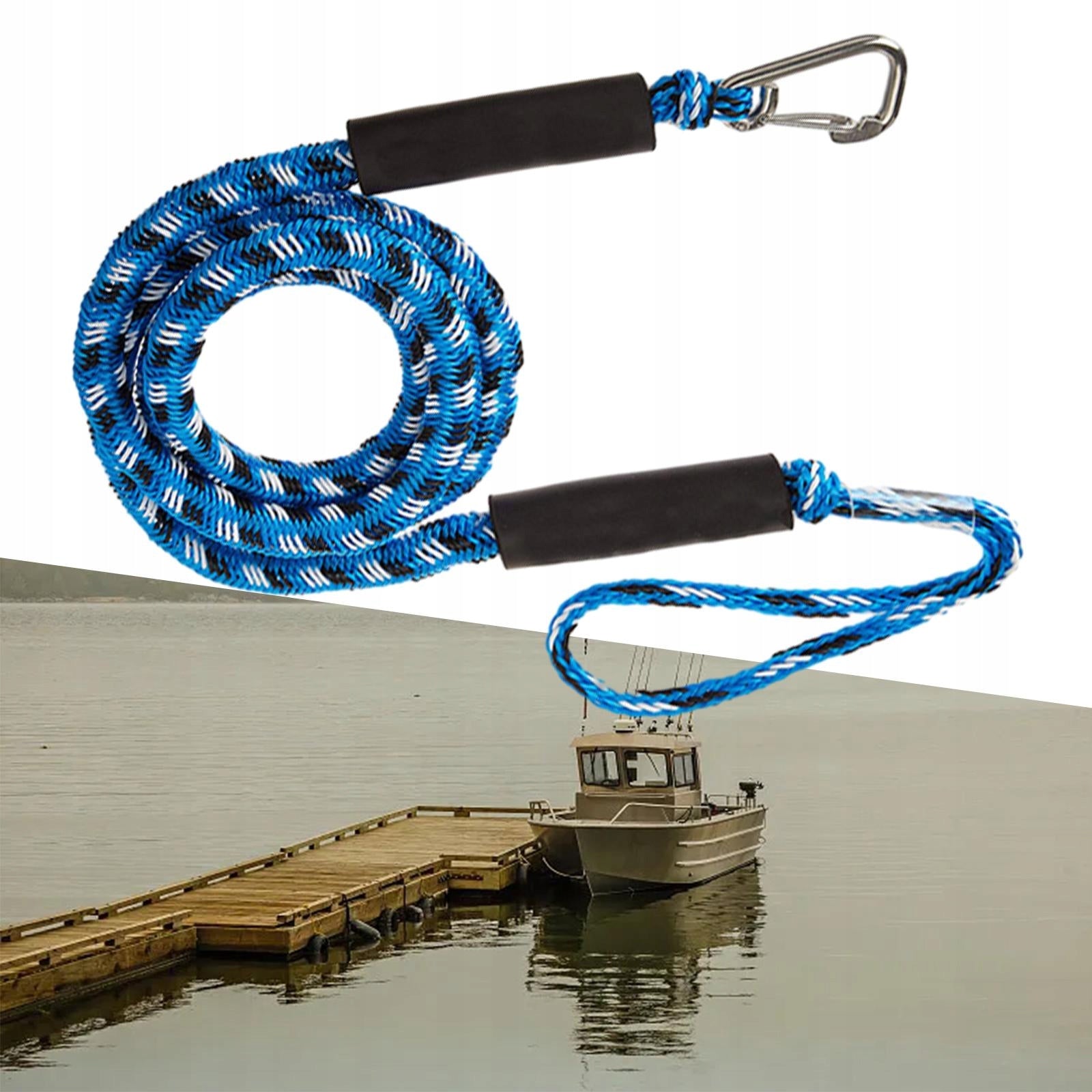 Bungee dock rope for boat Mooring rope with a length of 1,2 m Model przystań dla łodzi przywiązuje powiązania łodzi do
