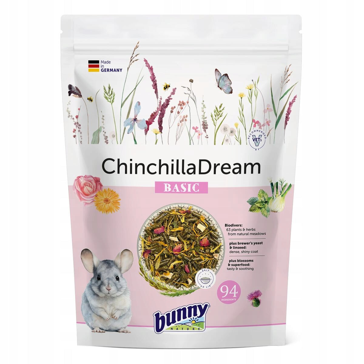 Bunny Nature krmivo pro činčily Basic 1,2 kg