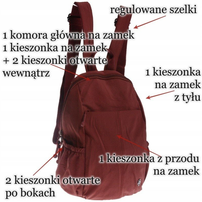 Burgundy Women's Backpack Nylon Sports Lightweight Bordo Gender woman