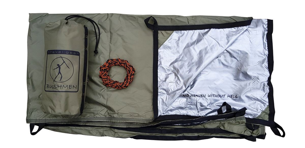 Bushmen ThermoTarp 3x3m Camping Tarp for Forest INSULATED