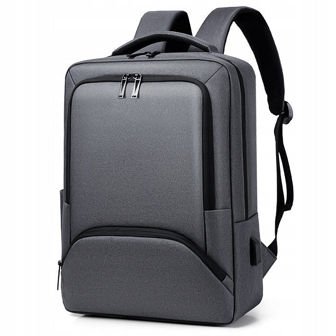 Business Backpack For Laptop Tablet Elegant Grey Formal Spacious