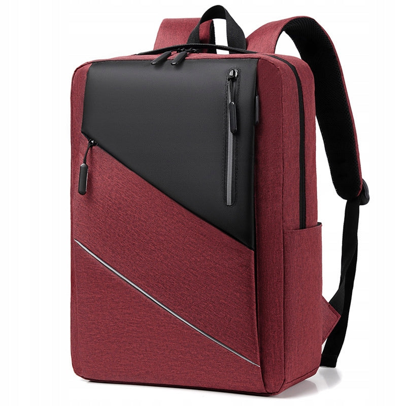 Business Laptop Backpack Tablet Elegant with USB Spacious School Burgundy