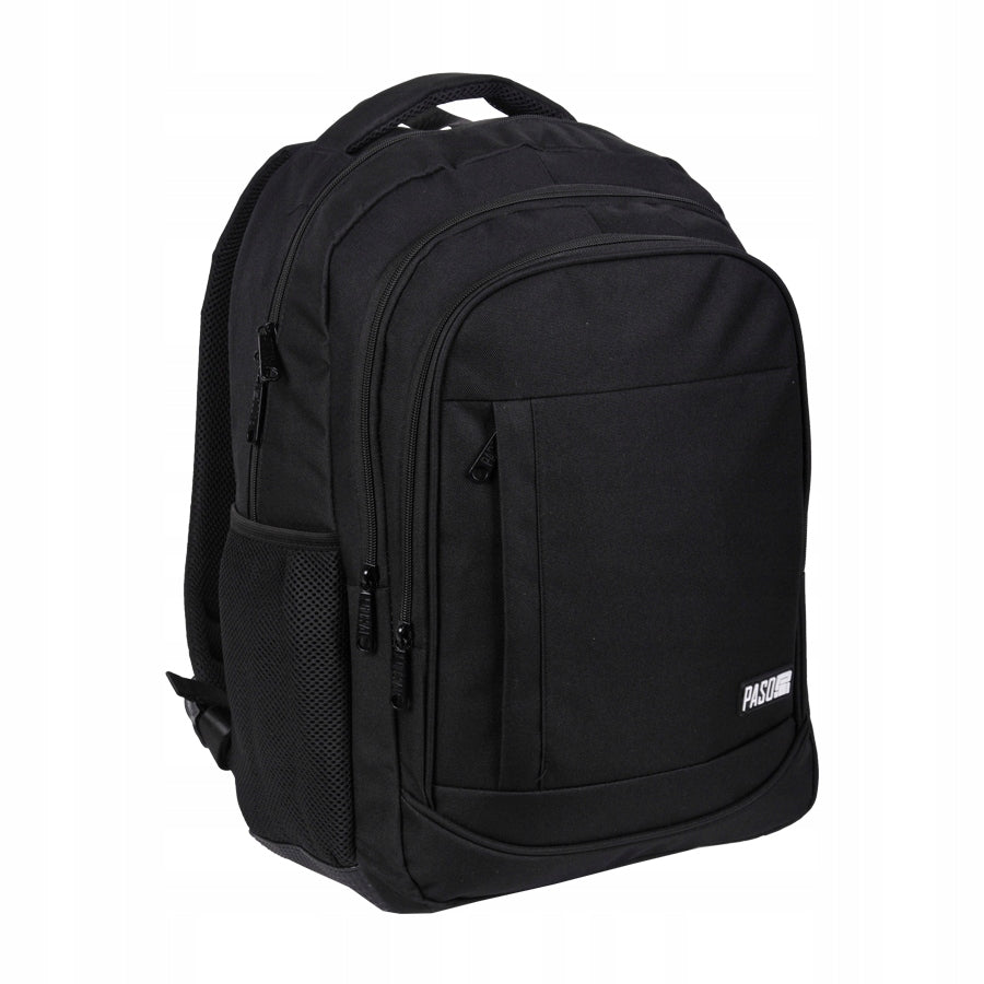 Business backpack school black Paso black 21 l