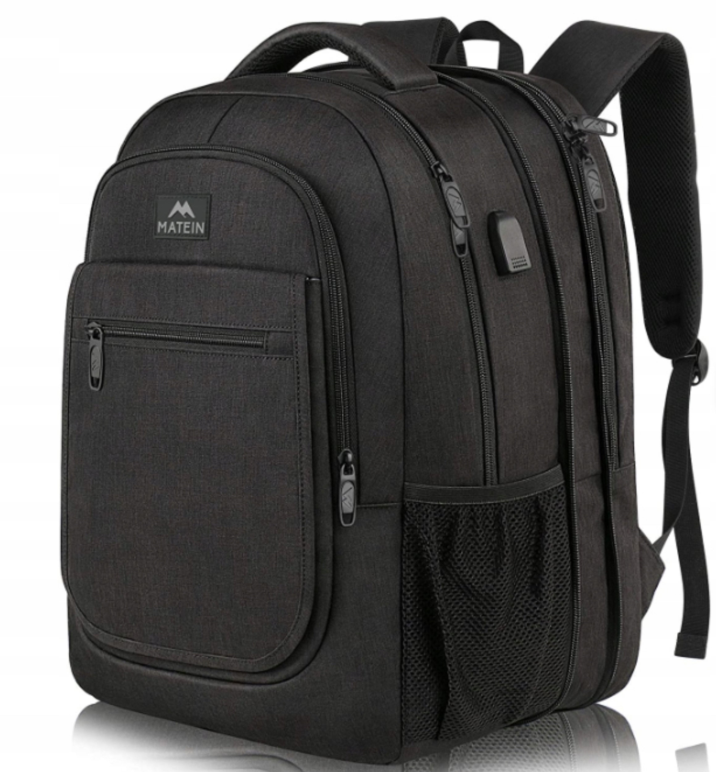 Business travel backpack MATEIN 15,6" USB expandable 29,5 -> 36,8L 1364