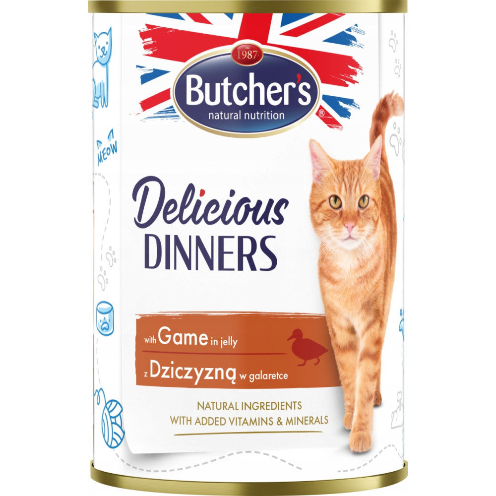 Butcher's Delicious Dinners wet cat food venison in jelly 400g