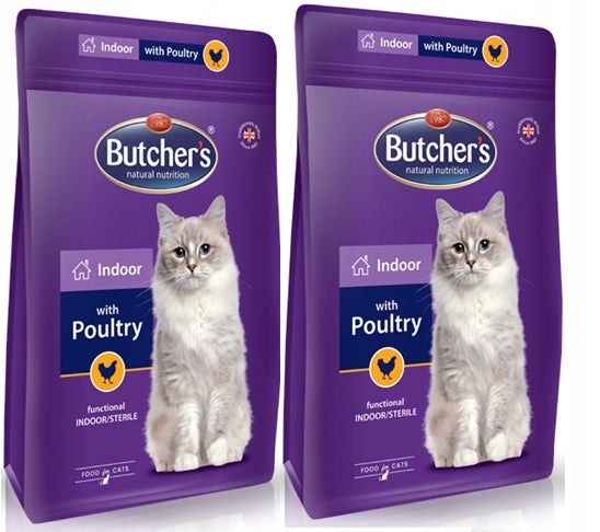 Butcher's Functional Cat Dry Food Indoor Poultry 2x800g