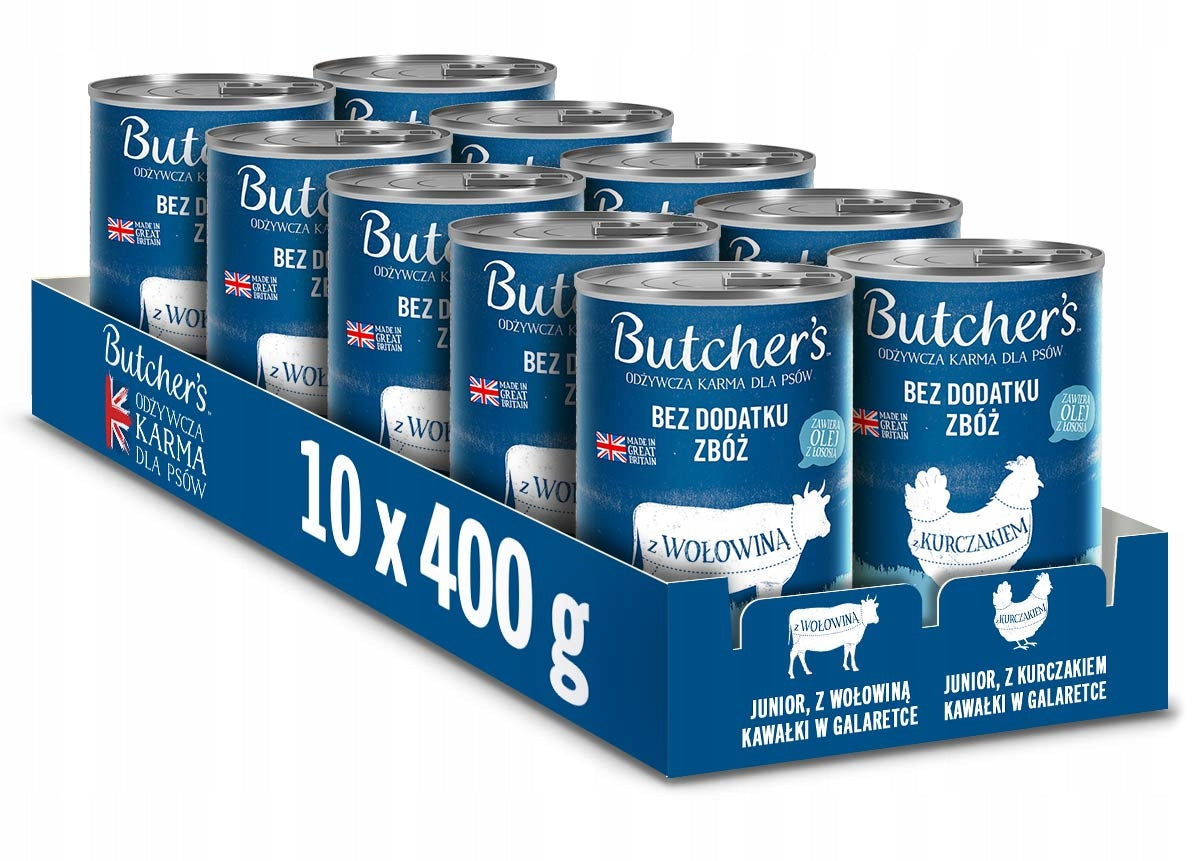 Butcher's Original Junior, dog food, mix of flavors 10x400g