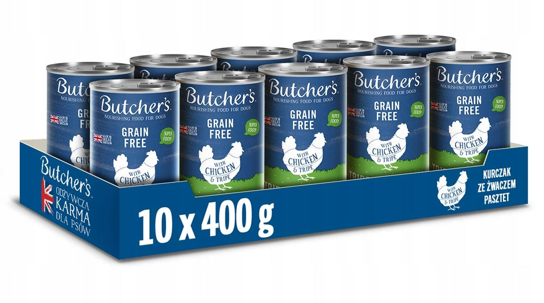 Butchers Dog Food with Chicken and Rumen 400 g x 10
