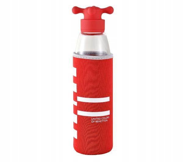 Wasserflasche Benetton Borosilikatglas (550 ml): Farbe - Rot 