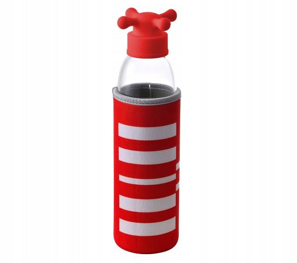 Wasserflasche Benetton Borosilikatglas (550 ml): Farbe - Rot 