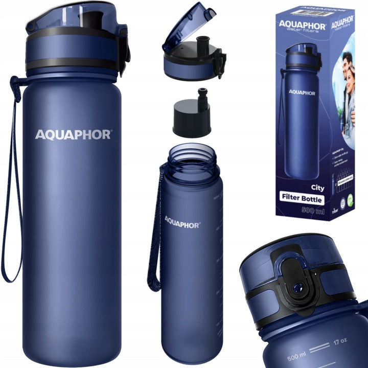 Butelka filtrująca Aquaphor City 0,5 l kolor granatowy