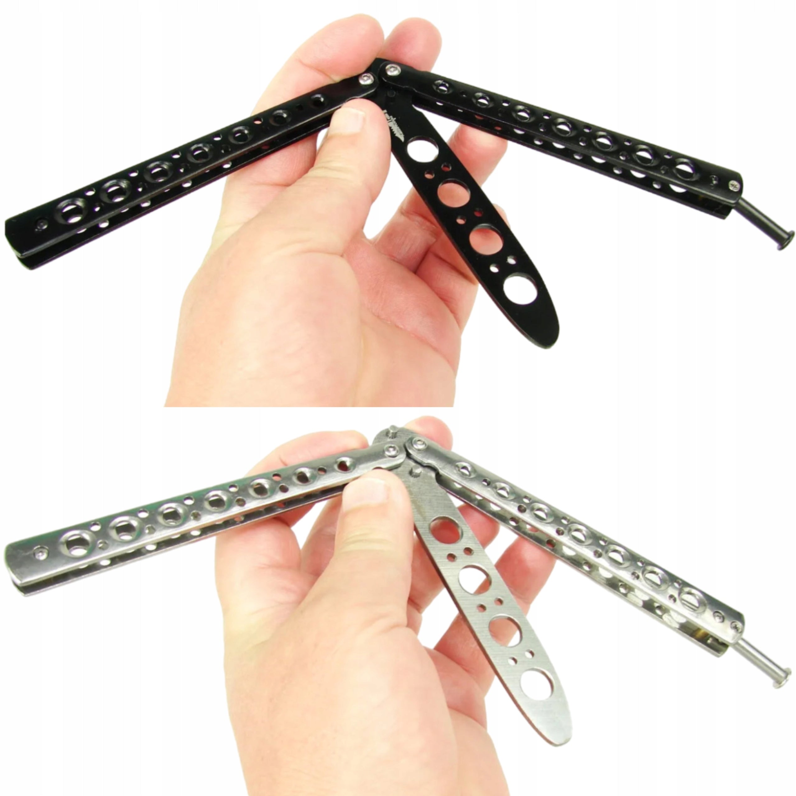 Butterfly KNIFE BUTTERFLY Black Silver Knives TRAINING