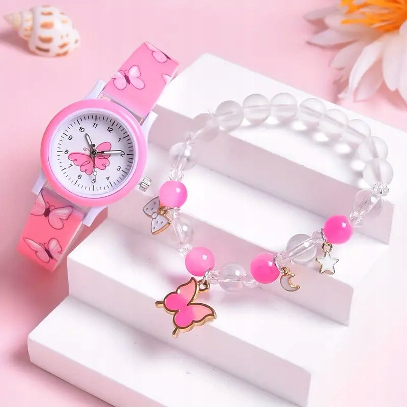 Butterfly watch bracelet for girls perfect gift roses beautiful Brand no brand