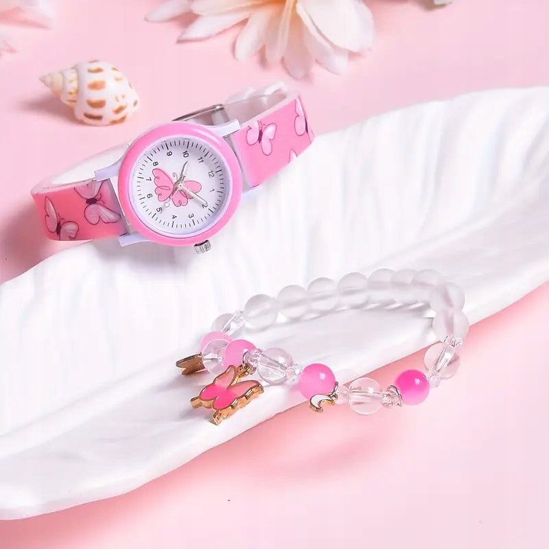 Butterfly watch bracelet for girls perfect gift roses beautiful EAN (GTIN) 5906492921975