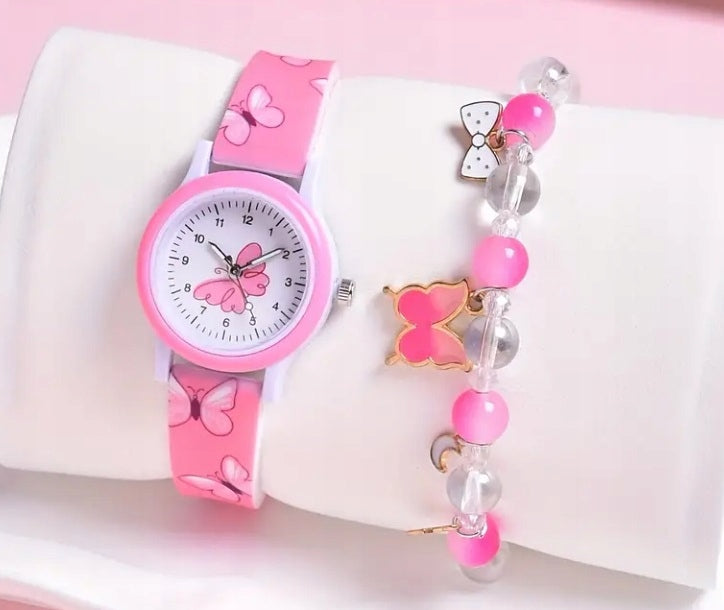 Butterfly watch bracelet for girls perfect gift roses beautiful