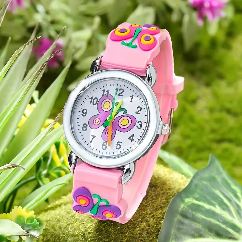 Butterfly watch for girls perfect gift light pink butterfly pink Packaging status original