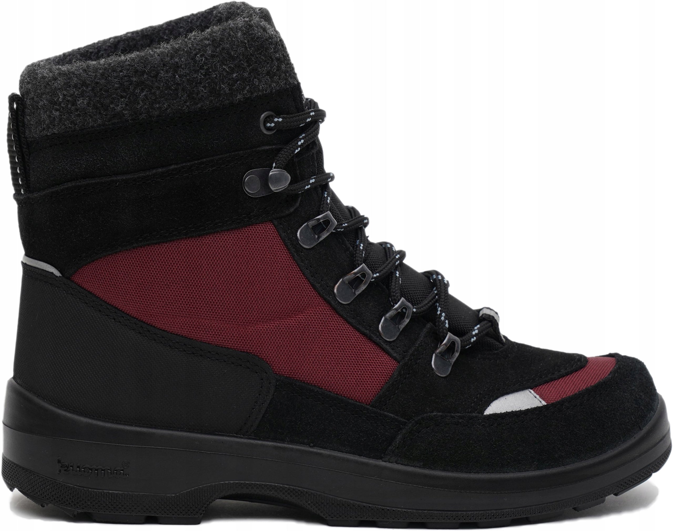 Winterstiefel für Damen Kuoma, schwarz/rot 