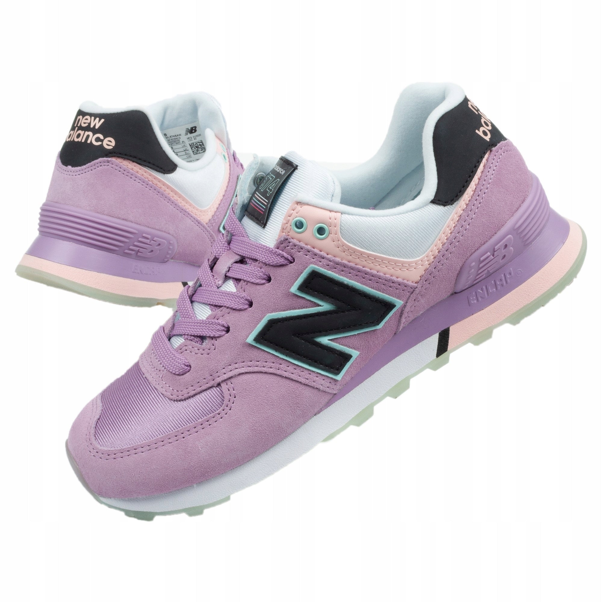 Laisvalaikio bateliai moterims New Balance WL574, violetiniai
