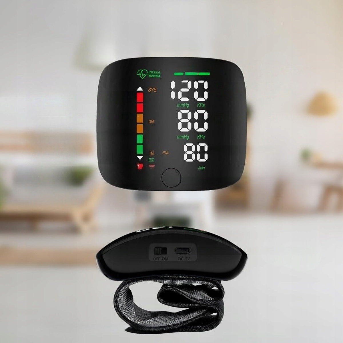 C00ELECTRONIC WRIST BLOOD PRESSURE MONITOR ARRHYTHMIA CASE BATTERY LCD Medical device no