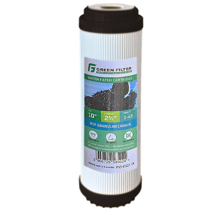 C10CGKDF 10" carbon cartridge with KDF - GREEN FILTER. EAN (GTIN) 5901549009170