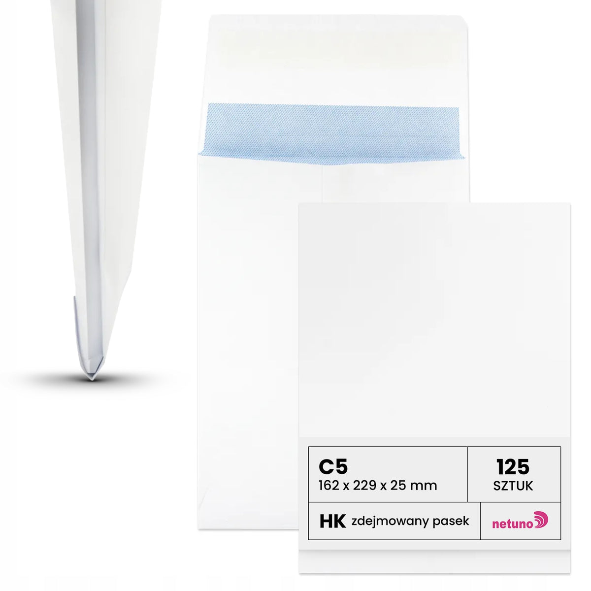 C5 HK Self-Adhesive Envelopes with Expandable Sides White 125 Pieces