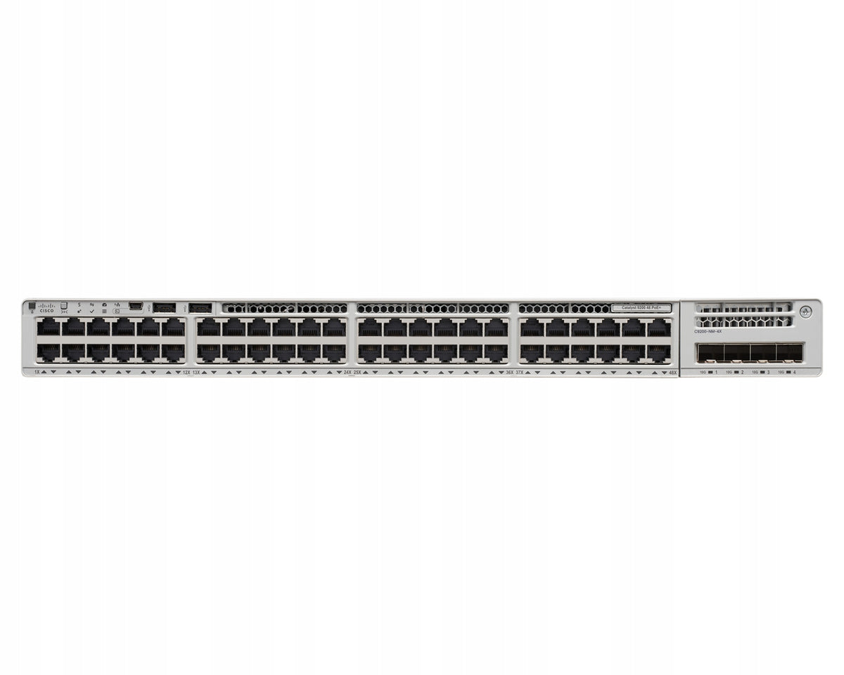 C9200-48P-E Switch CISCO Catalyst 48x1G RJ45 PoE+ 740W Network Essentials