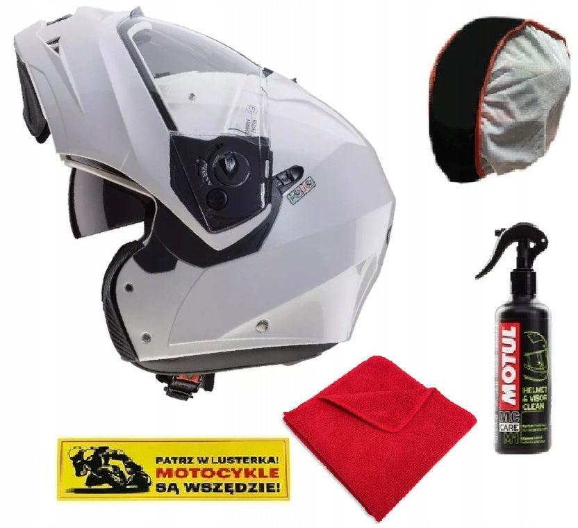 CABERG DUKE II MIDWAY HELMET WHITE METALLIC