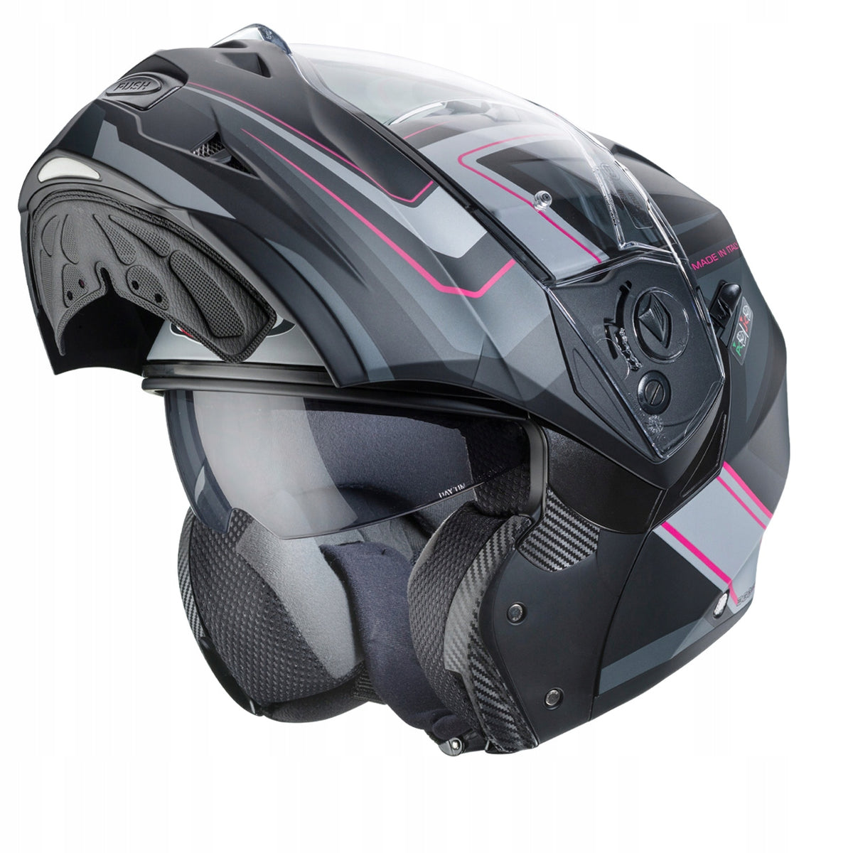 CABERG DUKE TOUR II MOUNTED HELMET, GRAY PINK MAT + PINLOCK, size M Manufacturer's catalog number C0IL00G5/M