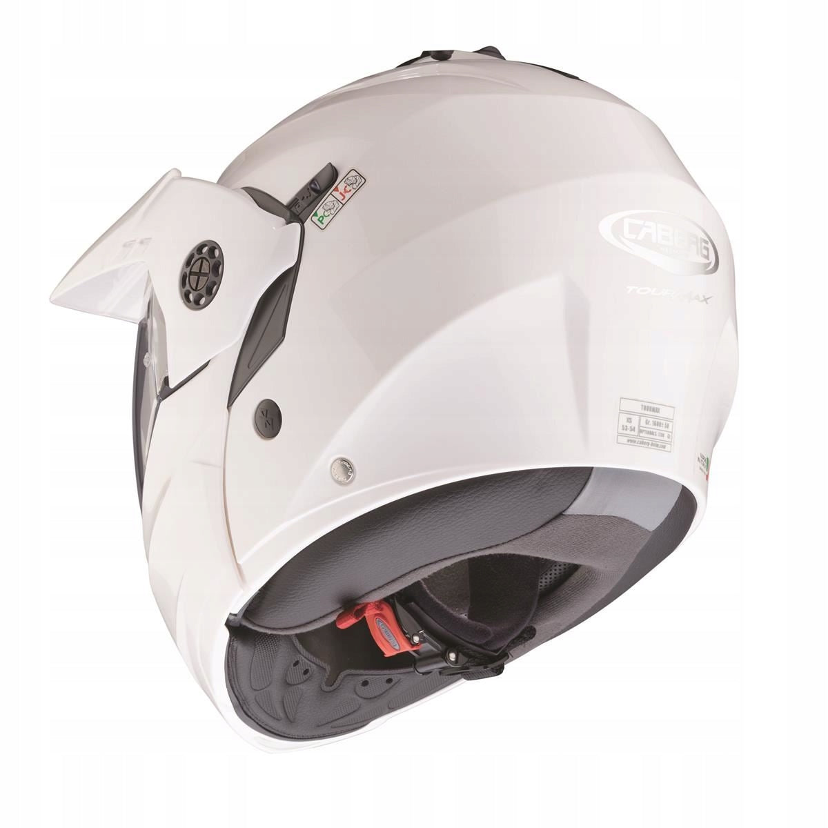 CABERG ENDURO FLIP-UP JAW HELMET TOURMAX MODEL (PINLOCK) WHITE