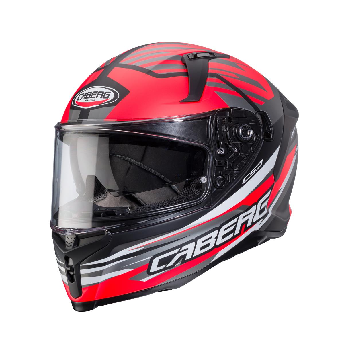 CABERG INTEGRAL HELMET AVALON X KIRA BLACK MATT/GREY/RED FLUO SIZE XS